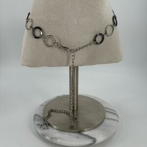 NWOT Y2K silver and gray chain belt